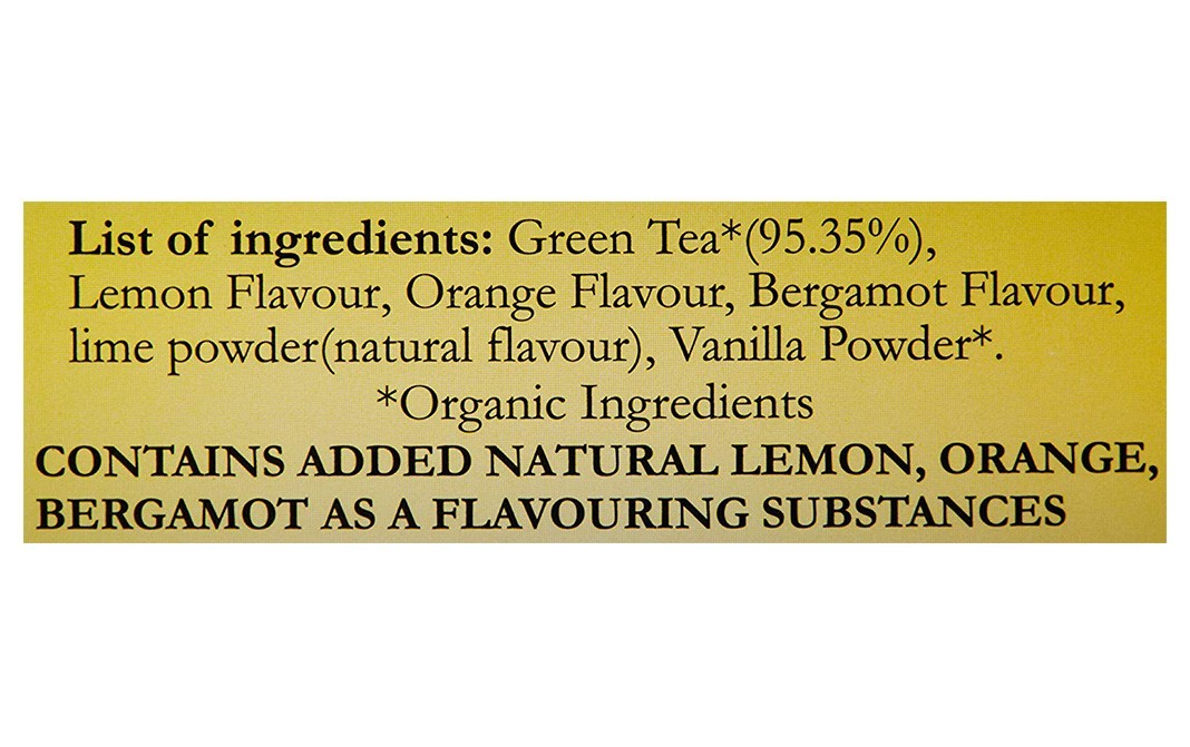Eco Valley Organic Green Tea Sunny Lemon   Box  50 pcs